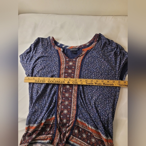 Lucky Brand Boho South Western Short Sleeve Tee sz L - Picture 5 of 13